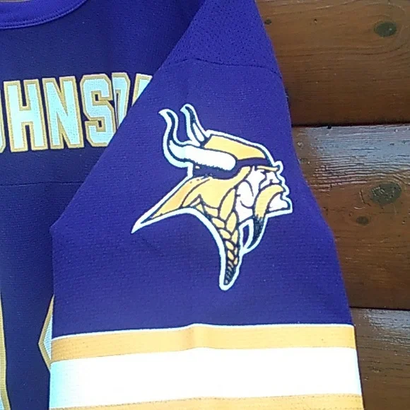 🏈 Vikings JERSEY  #14 Brad Johnson Vintage FootBall Sz Large Minnesota EPLVC - Picture 3 of 15